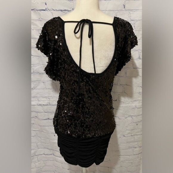Forever 21 sexy sequin tie back short dress size large. - Picture 4 of 6
